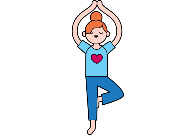 Autocollant Métier Yoga Position 2