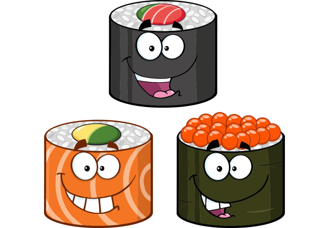 Autocollant Sushi Mascotte 2