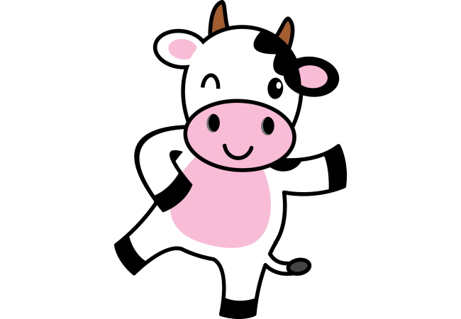 Autocollant Animaux Vache 1