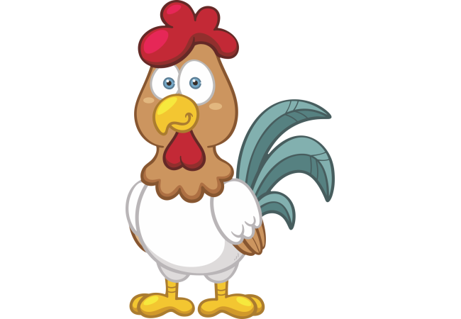 Autocollant Animaux Coq