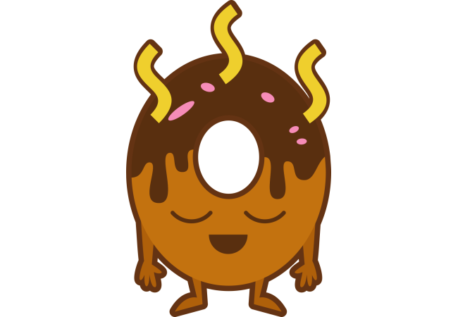 Autocollant Pâtisserie Donut Smiley