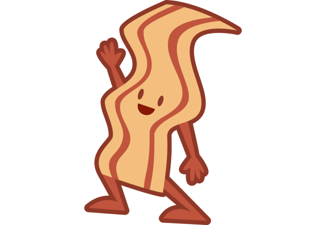 Autocollant Viandes Bacon Smiley