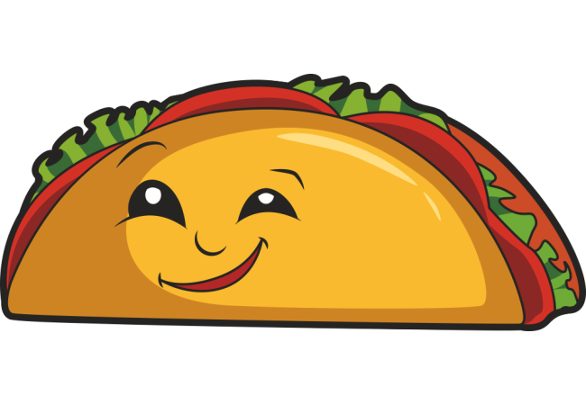 Autocollant Fast Food Tacos Smiley