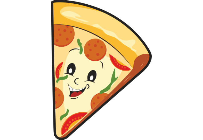 Autocollant Fast Food Pizza Smiley