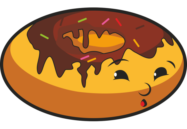Autocollant Pâtisserie Donut Smiley 2