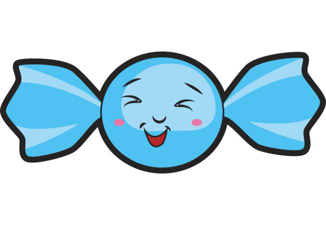 Autocollant Confiserie Bonbon Smiley