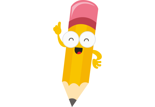 Autocollant Logo Crayon Mascotte 1
