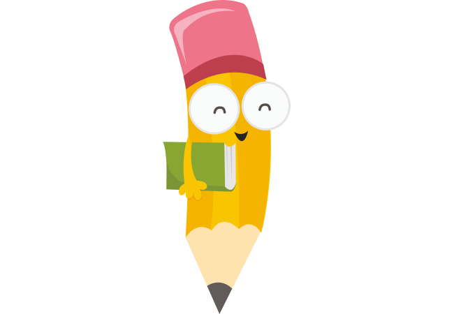Autocollant Logo Crayon Mascotte 3