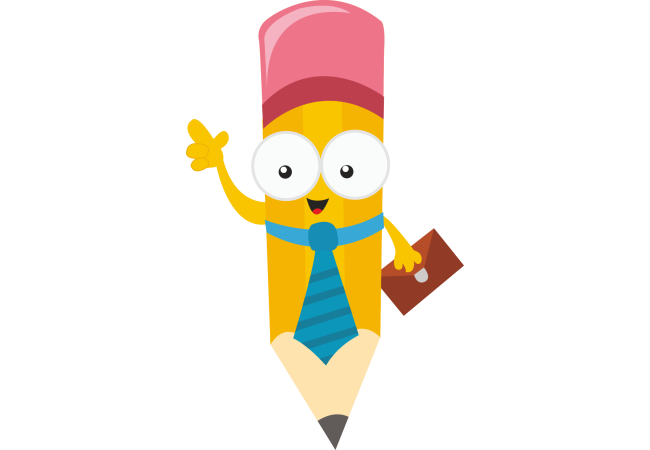 Autocollant Logo Crayon Mascotte 5