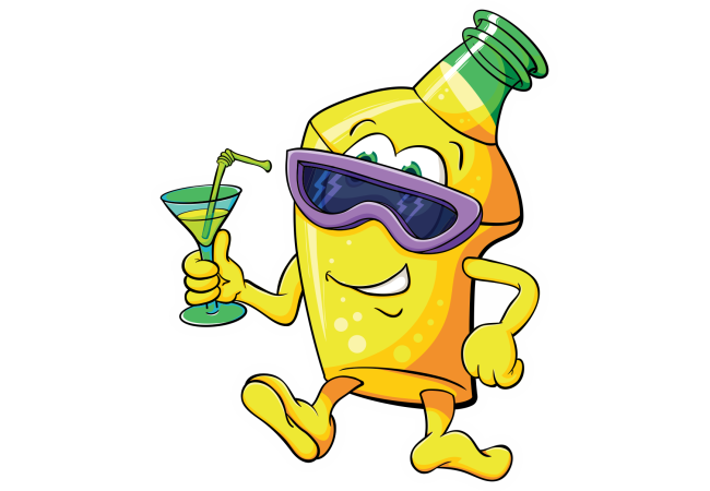 Autocollant Boisson Mascotte 4