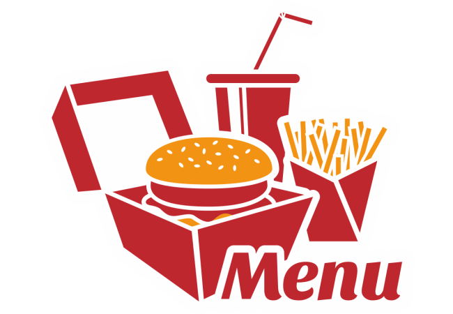 Autocollant Fast Food Menu