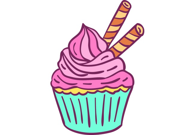 Autocollant Pâtisserie Cupcake 10