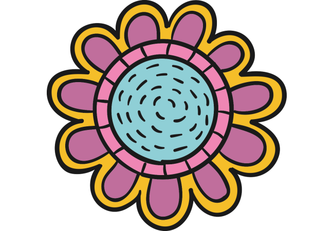 Autocollant Fleurs Simple 1