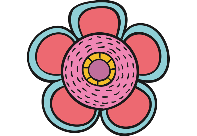 Autocollant Fleurs Simple 2