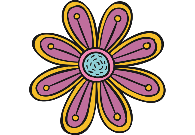 Autocollant Fleurs Simple 4