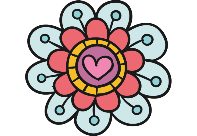 Autocollant Fleurs Simple 5