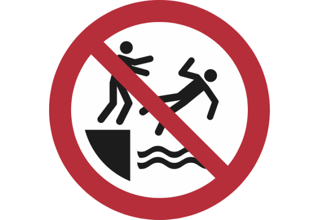 P062- ISO 7010 - Panneau Ne pas pousser à l’eau