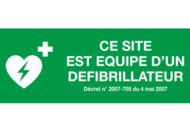 Panneau Zone Defibrilateur