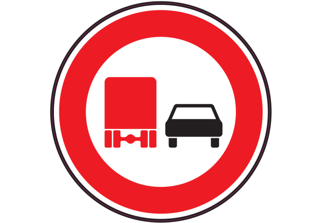 Autocollant Indication Interdiction De Dépasser Pr Camion