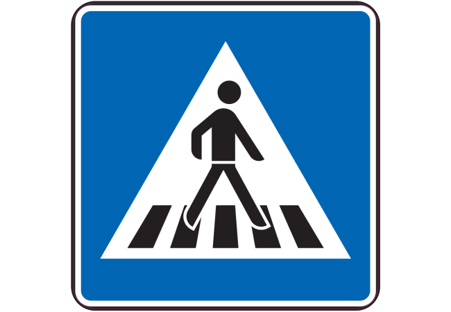 Autocollant Indication Passage Pour Pietons Droit