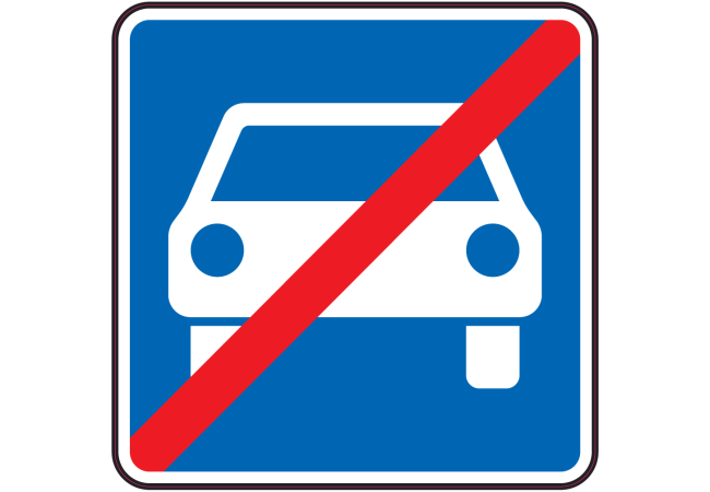 Autocollant Indication Fin De Zone Pour Automobiles