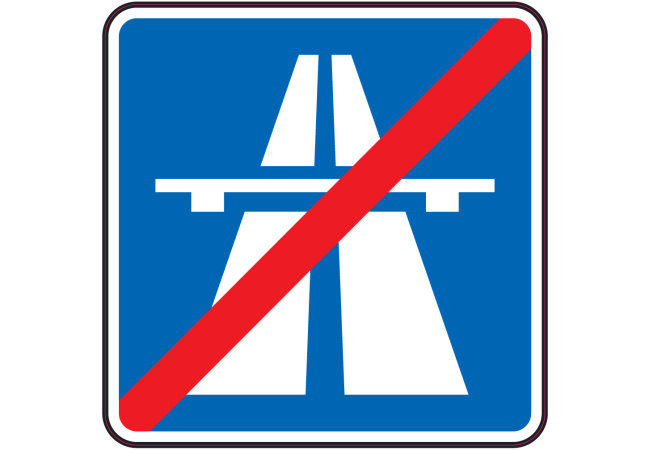 Autocollant Indication Fin D'autoroute