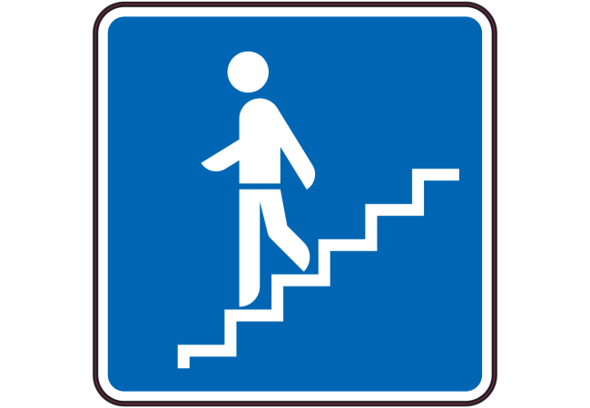 Autocollant Indication Descendre Escaliers