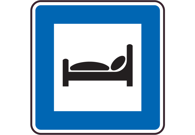 Autocollant Indication Hébergement