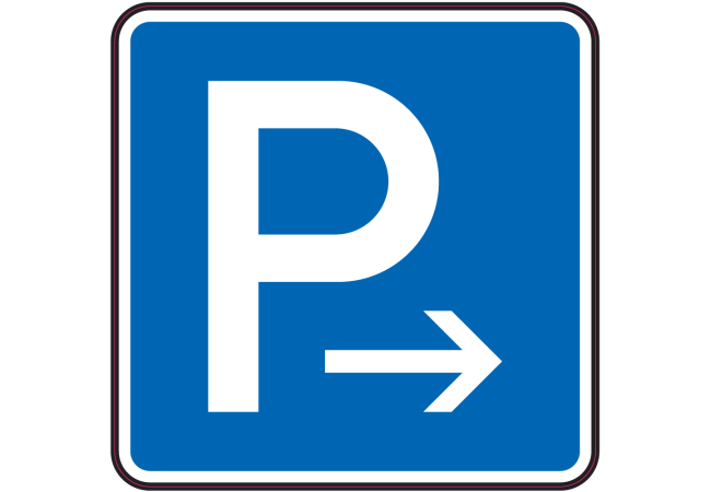 Autocollant Indication Parking à Droite