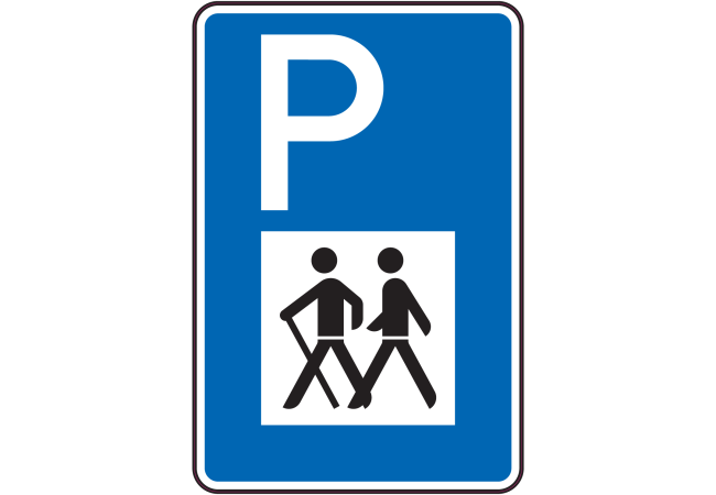 Autocollant Indication Parking Pour Randonnée