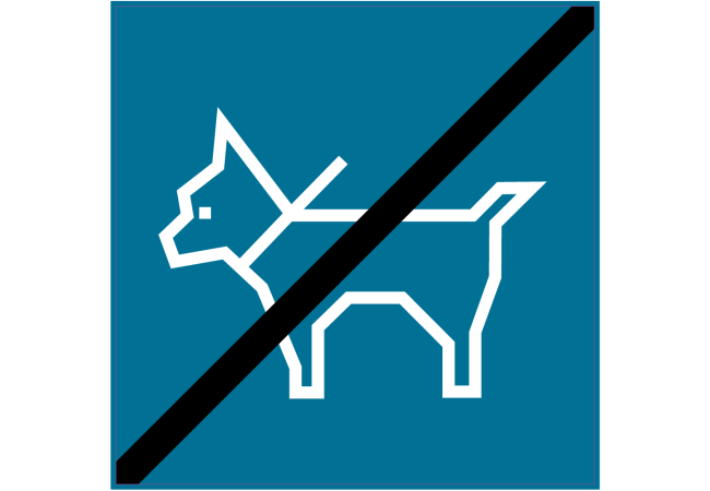 Autocollant Indication Interdit Aux Chiens