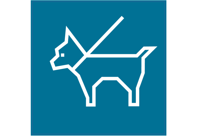 Autocollant Indication Chiens Autorisés