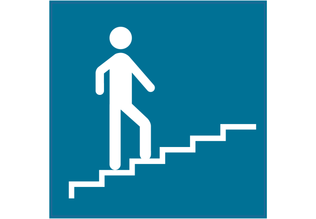 Autocollant Indication Monter Escaliers Droit