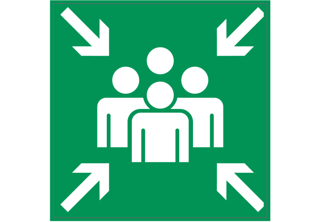 Autocollant Indication Point De Rassemblement