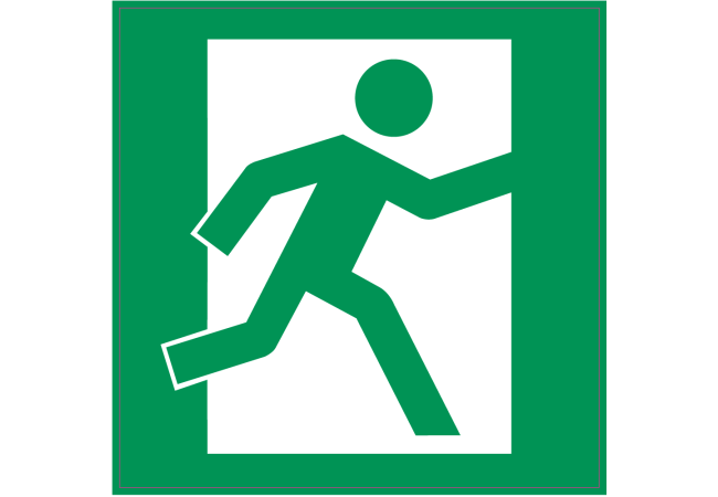 Autocollant Indication Issue De Secours