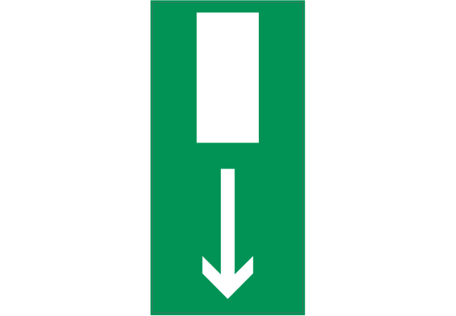 Autocollant Indication Sortie De Secours Vertical Bas