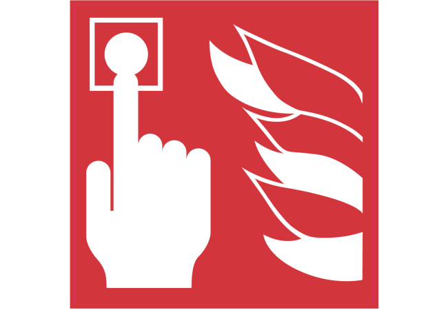 Autocollant Indication Incendie Alarme