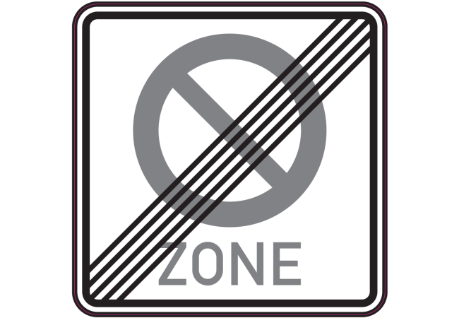 Autocollant Indication Fin De Zone