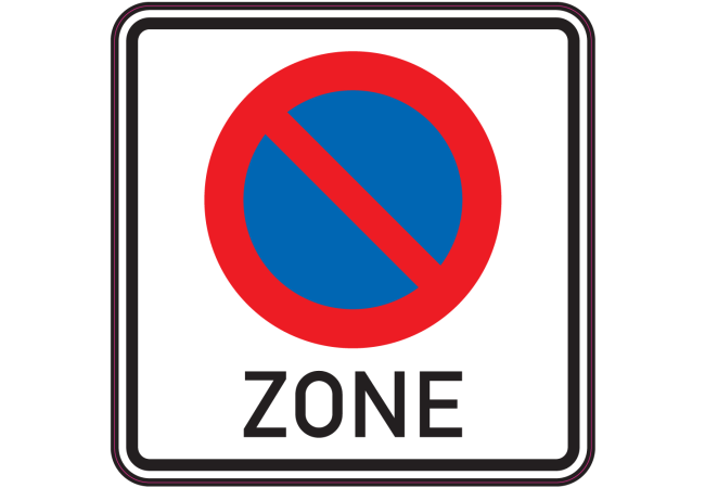 Autocollant Indication Zone Interdiction De Stationner