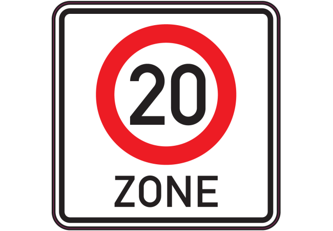 Autocollant Indication Zone 20