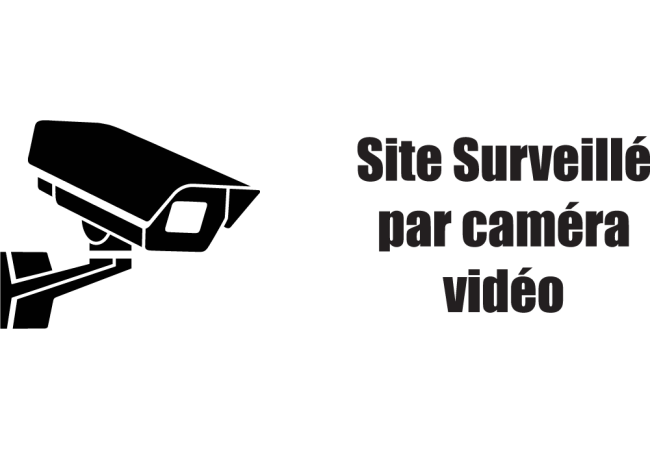 Autocollant Site Surveillé Par Caméra Vidéo