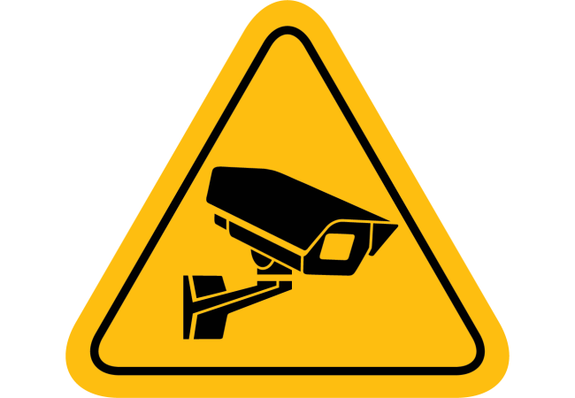 Autocollant Panneau Caméra Surveillance
