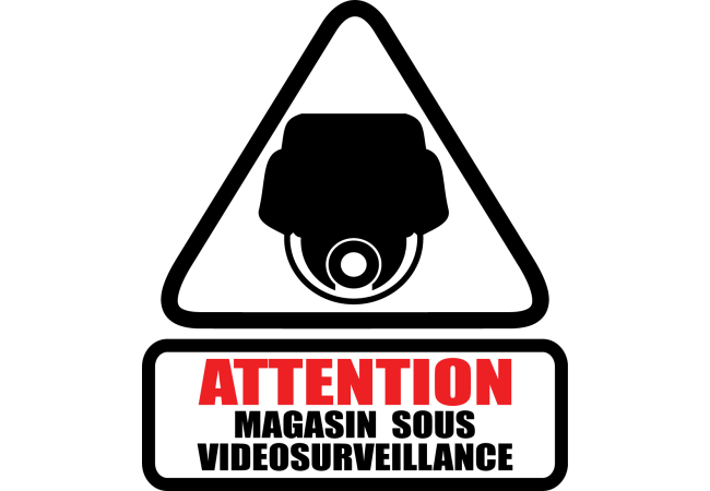 Autocollant Magasin Soius Surveillance