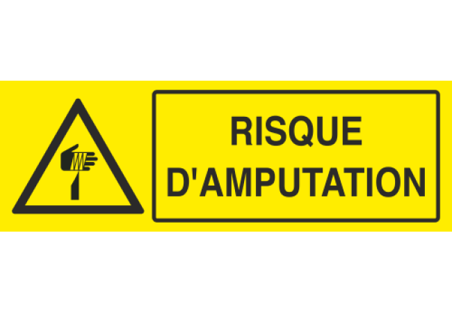 Panneau Risque d'amputation