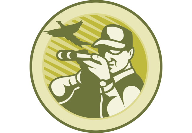 Autocollant Chasseur Oiseau