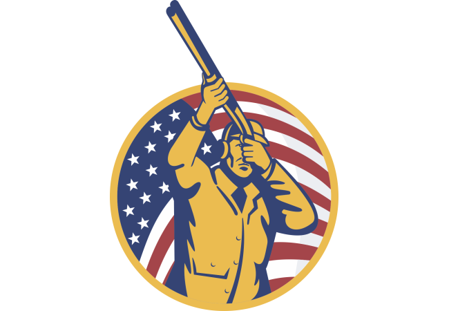 Autocollant Chasseur Americain