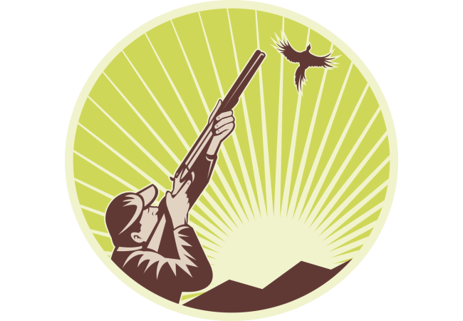 Autocollant Chasse Oiseau