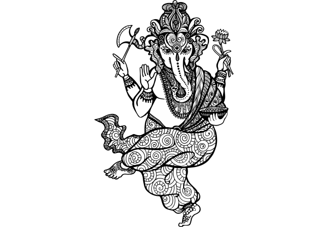 Autocollant Zen Ganesh 2