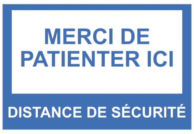 Autocollant Distance de Sécurité COVID-19