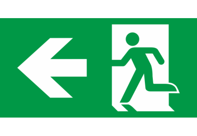 Panneau Issue de secours gauche